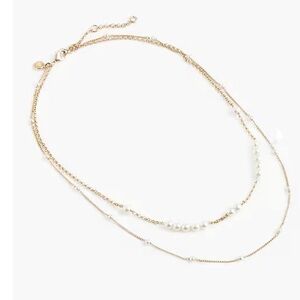 NWT J.Crew Pearl effect layered necklace.